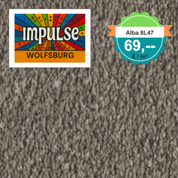 Vorwerk Alba 8L47 nutria – Draufsicht Velours Teppichboden 4 m breit, 69,00 €/m²